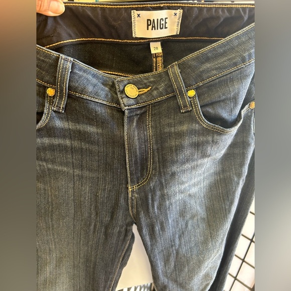 Paige Women's Skyline Straight Jeans - Dark Blue - Picture 3 of 6